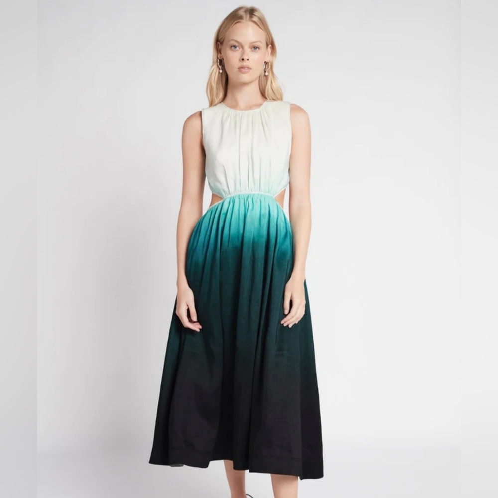 AJE linen hand painted ombre dress size 4